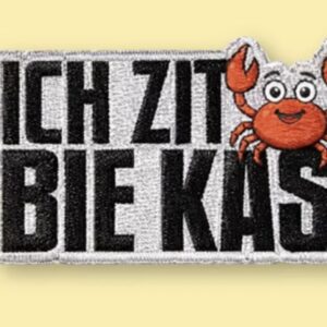 Embleem Ich zit krap bie kas