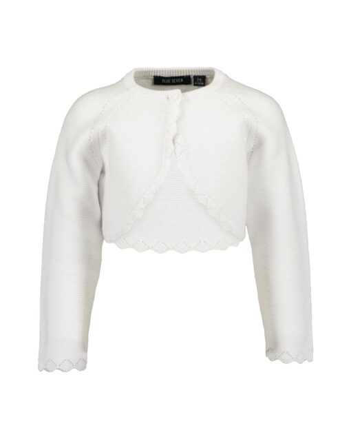 Blue Seven mini girls knitted bolero offwhite