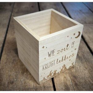 Pepernotenbakje "Wie zoet is krijgt lekkers"