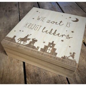 Sint Snoepdoos "Wie zoet is krijgt lekkers"