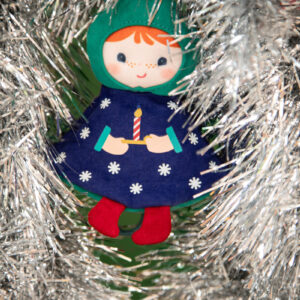 Lilliputiens omkeerbare kerstelf en boom blauw