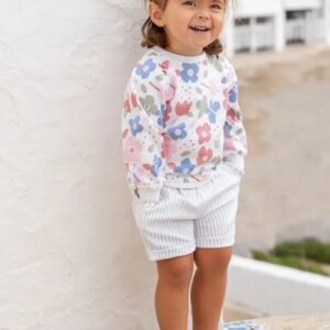 Blue Seven Sweater Flower