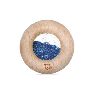 Petit Boum Rammelaar/Bijtring Glitter Blauw