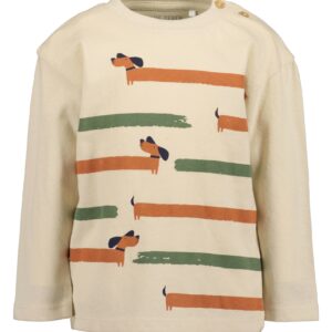 Blue Seven Shirt Long Dogs Beige