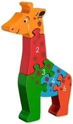 Fairtrade houten puzzel Giraf