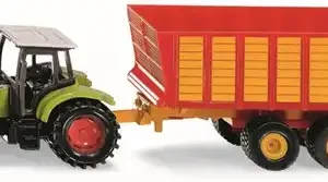 Siku Claas tractor met silage-aanhanger