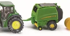 Siku John Deere tractor met balenpers