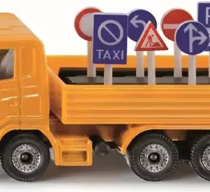 Siku Vrachtwagen met verkeersborden